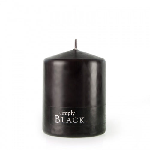 Black Pillar Candle Medium