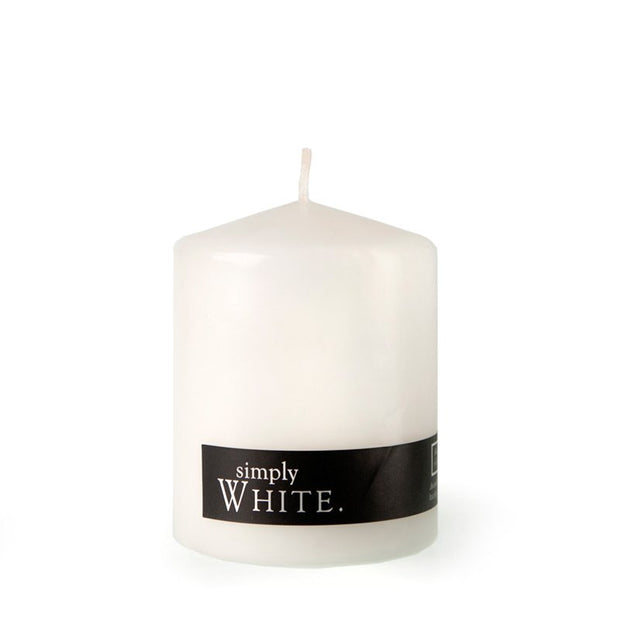 White Pillar Candle Medium